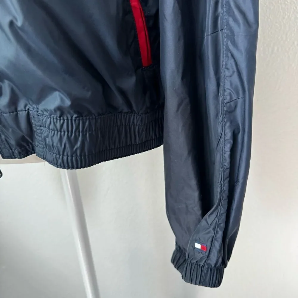 Tommy Hilfiger Blue Nylon Bomber Jacket Size XL